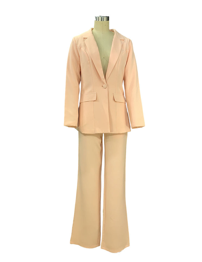 Women's Lapel Blazer and Straight-Leg Pants Set (photo 30)