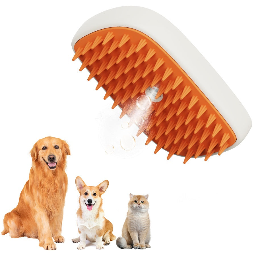 USB Rechargeable Pet Steam Grooming Brush (photo 2)
