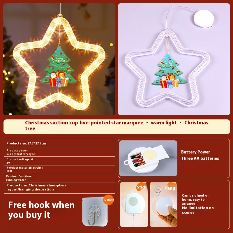 Christmas LED Star Window Hanging Light (photo 9)