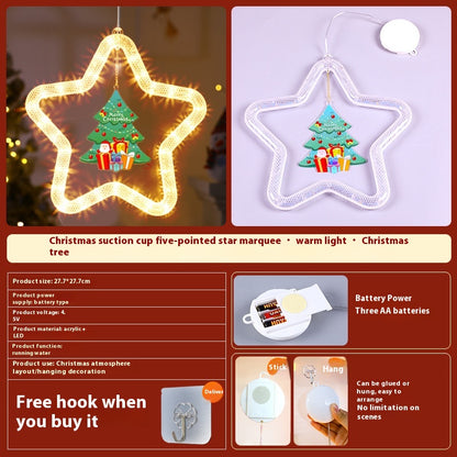 Christmas LED Star Window Hanging Light (photo 9)