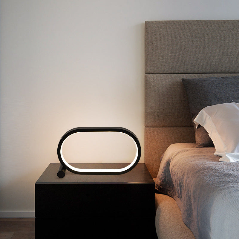 Oval Ring LED Table Lamp, USB, Touch, Button or Remote Control (photo 4)