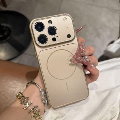 Magnetic Frosted Glass Phone Case for iPhone 13 to 17 Series (photo 2)