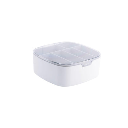 Cable Storage Box with Clear Lid, PP and PS - White (photo 2)