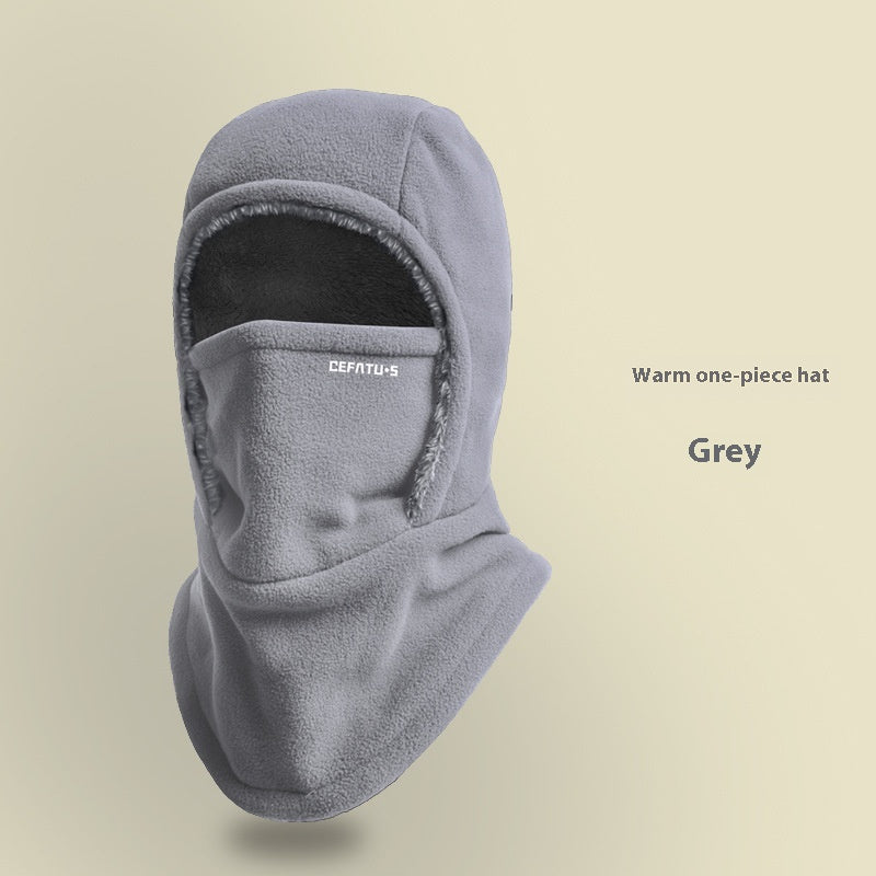 Fleece Hooded Scarf and Face Cover Hat (photo 9)