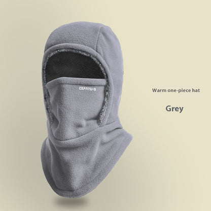 Fleece Hooded Scarf and Face Cover Hat (photo 9)