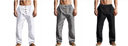 Men's Loose Straight-Leg Drawstring Pants (photo 14)