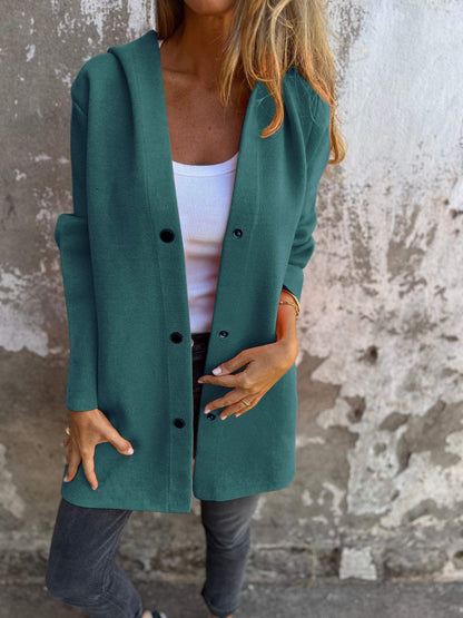 Women's Hooded Single-Breasted Loose Jacket (photo 10)