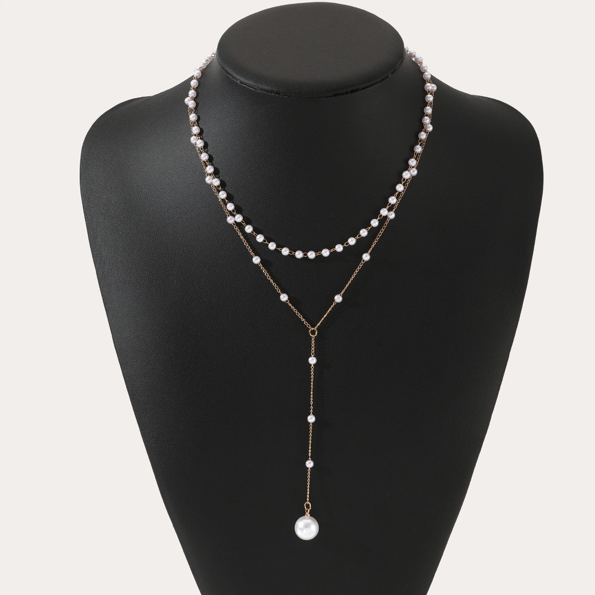 Double-Layer Pearl-Style Necklace (photo 3)