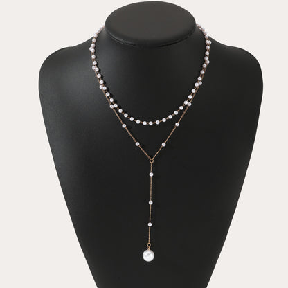 Double-Layer Pearl-Style Necklace (photo 3)