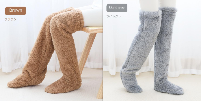 Over-the-Knee Fuzzy Long Socks (photo 28)