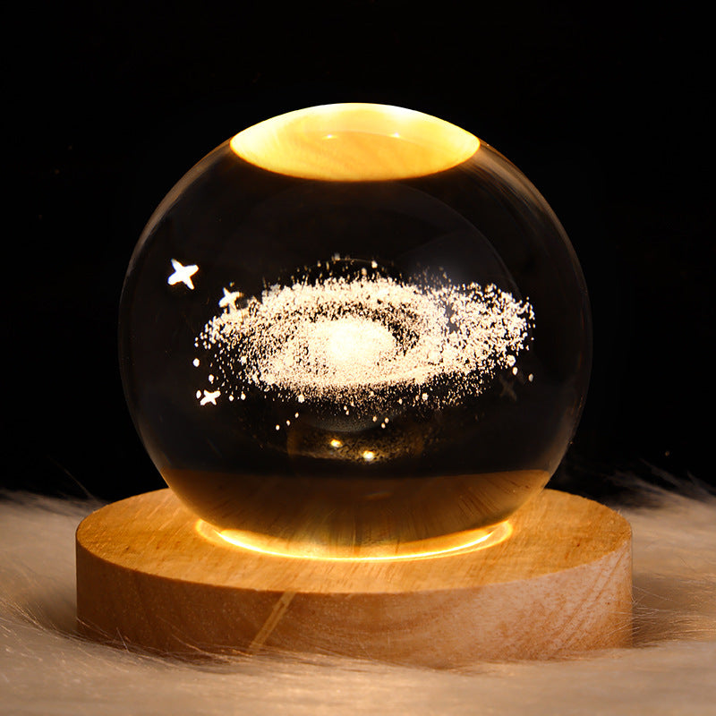 Wood Base Crystal Ball Night Lamp (photo 56)