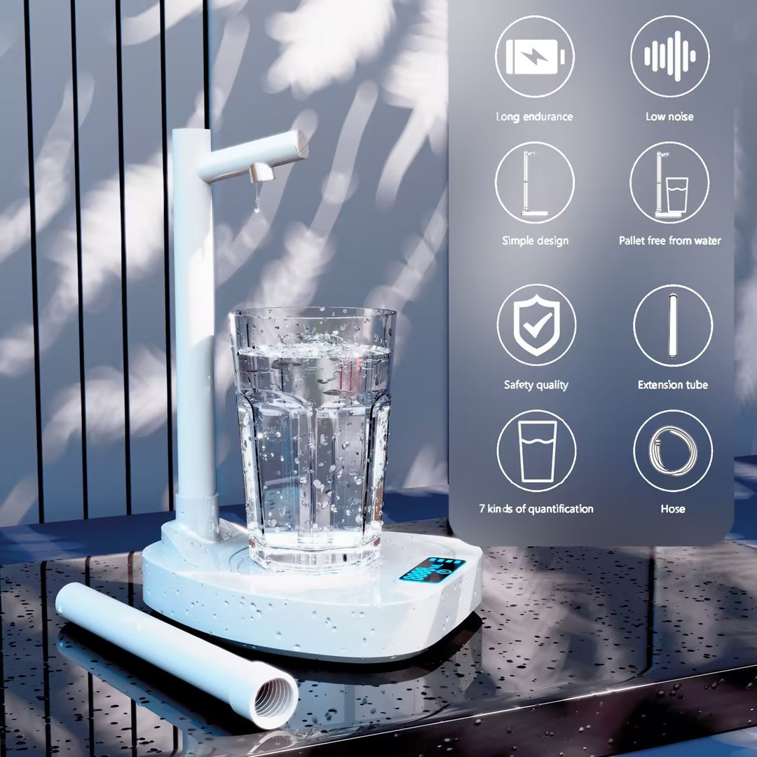 Rechargeable Electric Water Bottle Pump with Stand and Extension Tube (photo 5)