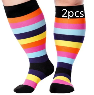 Plus-Size Printed Compression Socks (photo 53)