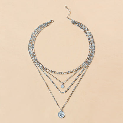 Layered Coin Charm Necklace (photo 8)