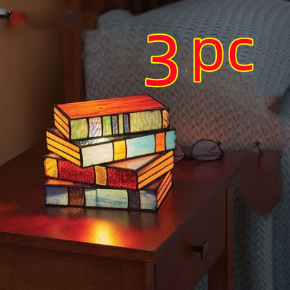 Stacked Books Decorative Table Lamp (photo 10)