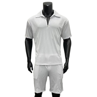 Men's Zip Polo and Drawstring Shorts Set (photo 5)