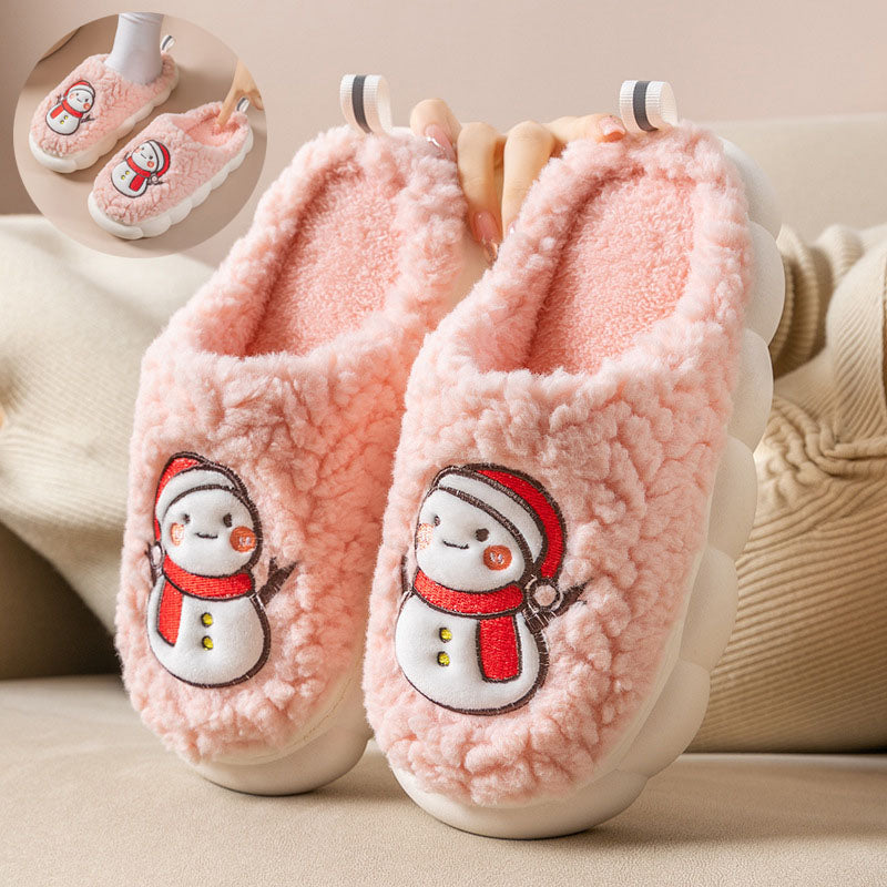 Snowman Plush House Slippers