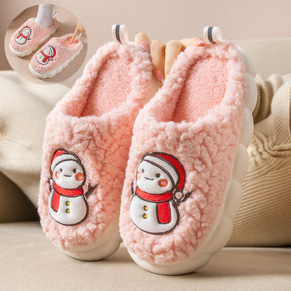 Snowman Plush House Slippers