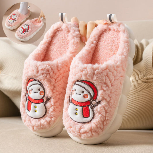 Snowman Plush House Slippers
