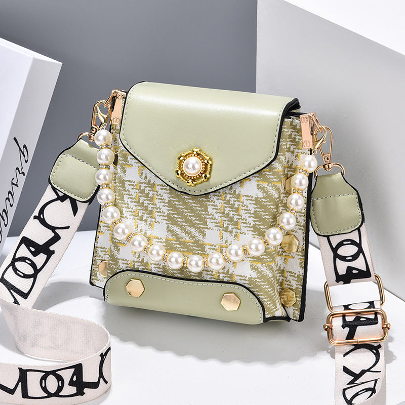 Mini Crossbody Phone Bag with Pearl Chain (photo 10)