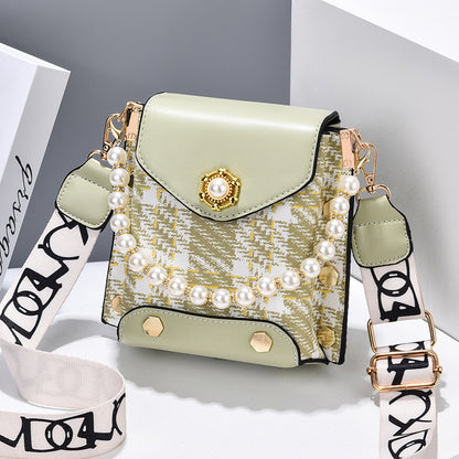 Mini Crossbody Phone Bag with Pearl Chain (photo 10)