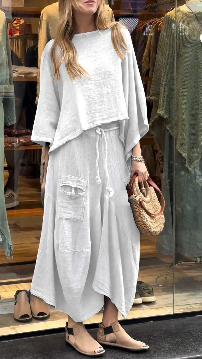 Women's Long-Sleeve Pullover Top and Long Skirt Set (photo 8)