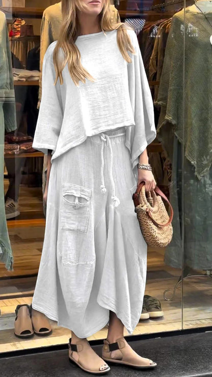 Women's Long-Sleeve Pullover Top and Long Skirt Set (photo 8)