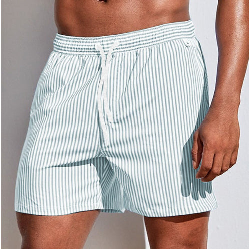 Men's 3D Striped Print Shorts (photo 4)