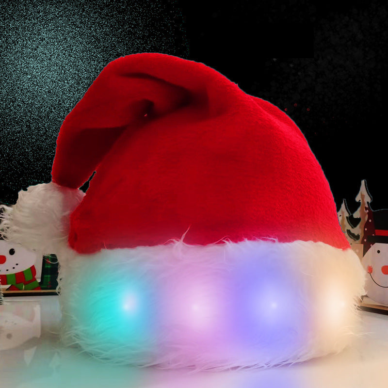 LED Light-Up Plush Santa Hat (photo 3)