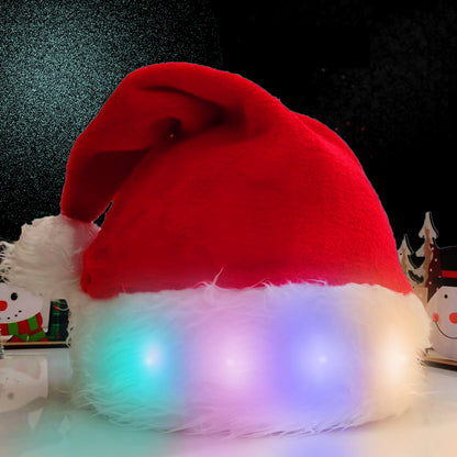 LED Light-Up Plush Santa Hat (photo 3)