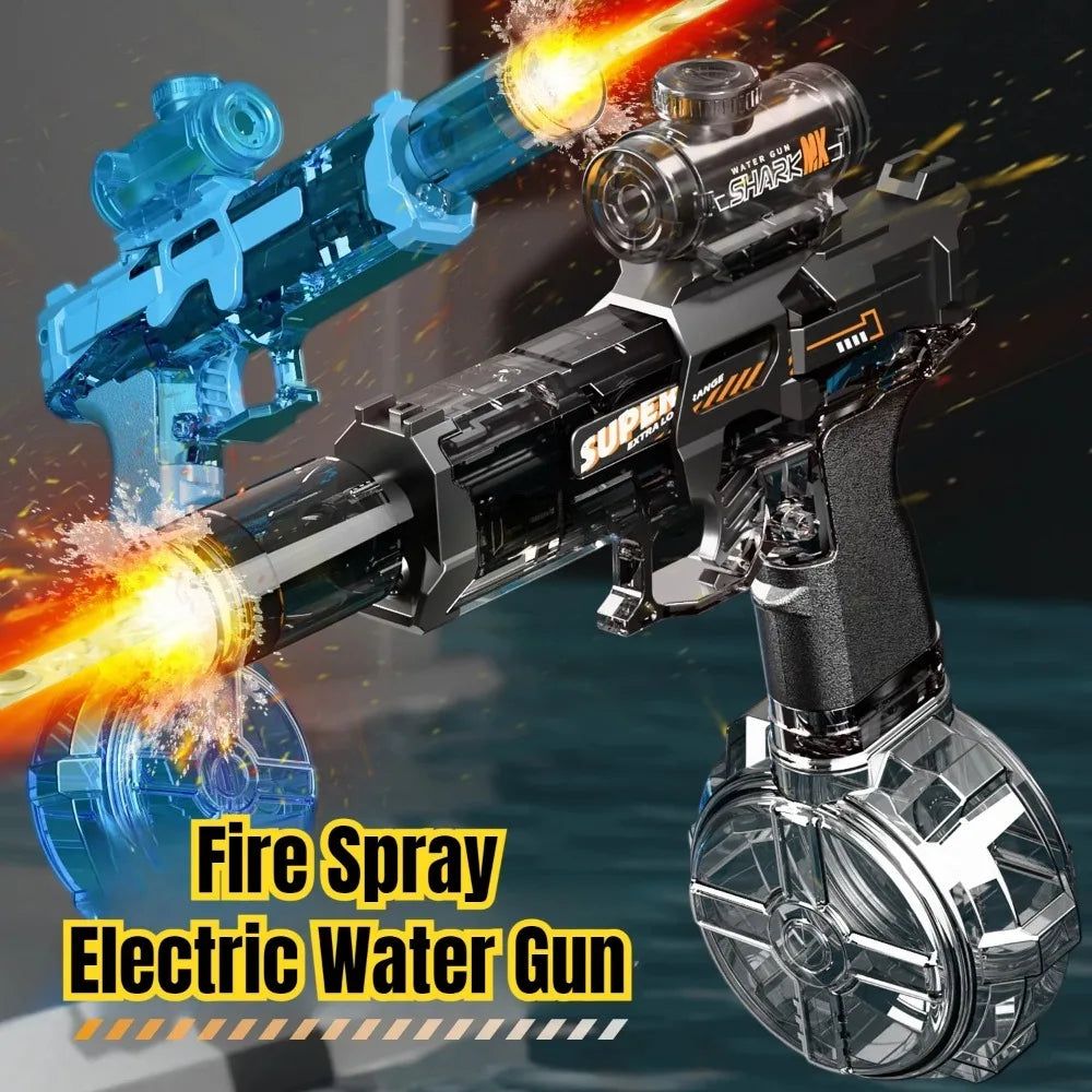 Electric Water Blaster Toy with LED Lights, Rechargeable