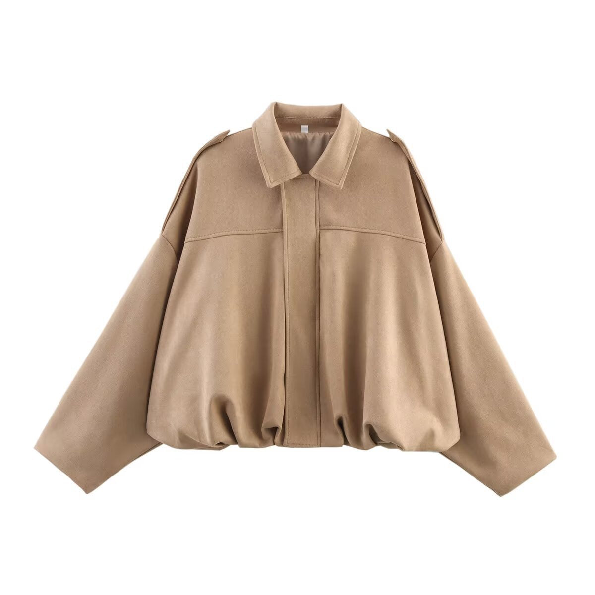 Faux Suede Zip-Up Jacket with Matching Pants and Skirt Options (photo 13)