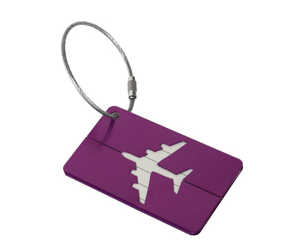 Aluminum Alloy Luggage Tag with Loop - Purple (photo 4)