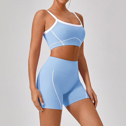 Women's Strappy Contrast Yoga Set (photo 4)