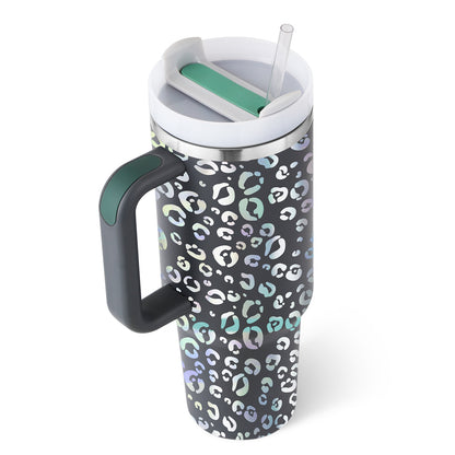 40 oz Insulated Stainless Steel Tumbler with Handle, Lid and Straw (photo 56)