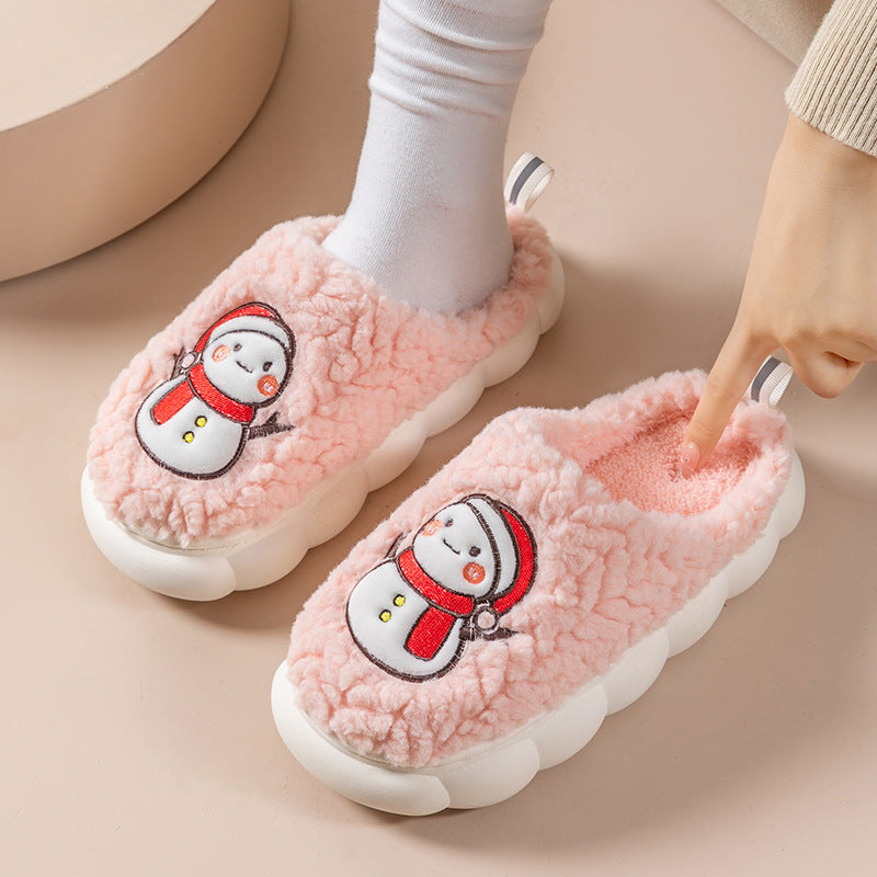 Snowman Plush House Slippers (photo 5)