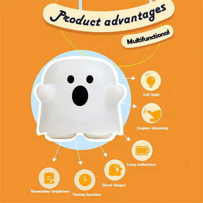 Silicone Face Night Light with Tap Control (photo 6)