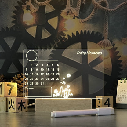 LED Acrylic Message Board Night Light with Pen (photo 4)