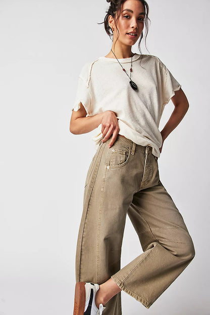 Women's Mid-Rise Wide-Leg Barrel Jeans (photo 16)