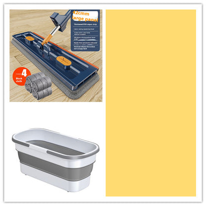 Large 360° Rotating Flat Mop with Stainless Steel Handle (photo 39)