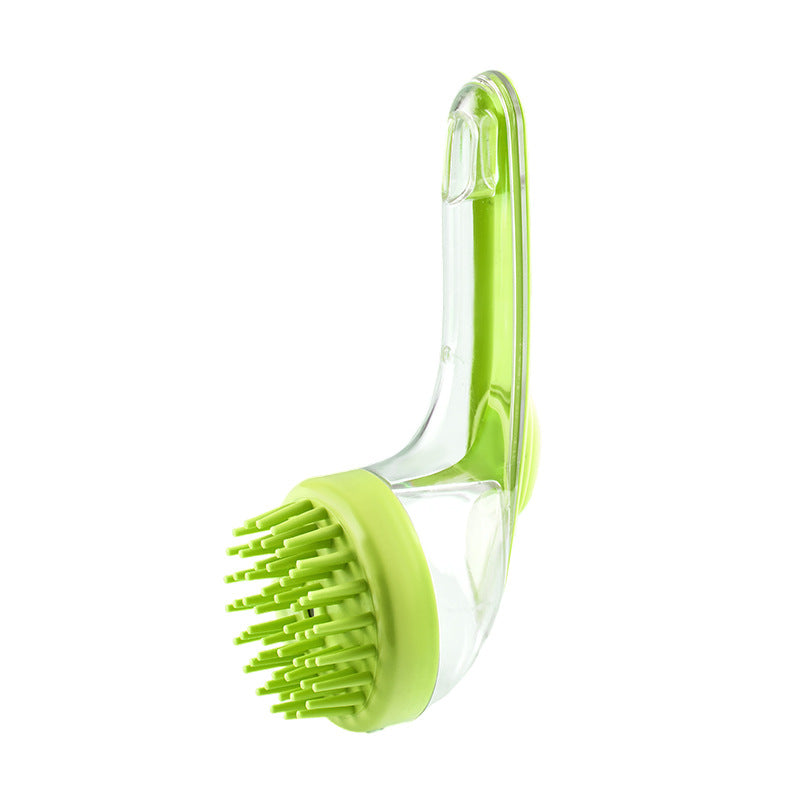 Long-Handle Pet Bath Brush with Shampoo Dispenser (photo 8)