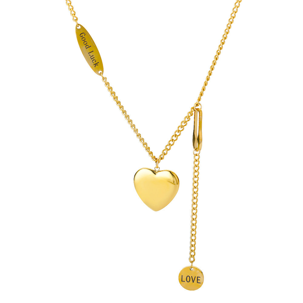 Layered Heart, Moon and Star Zircon Necklace (photo 5)