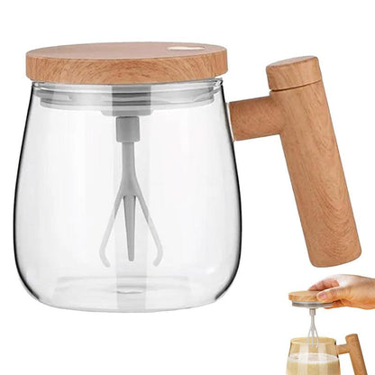 Self-Stirring Glass Coffee Mug, 400 ml (photo 2)