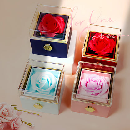 Rotating Soap Rose Jewelry Gift Box
