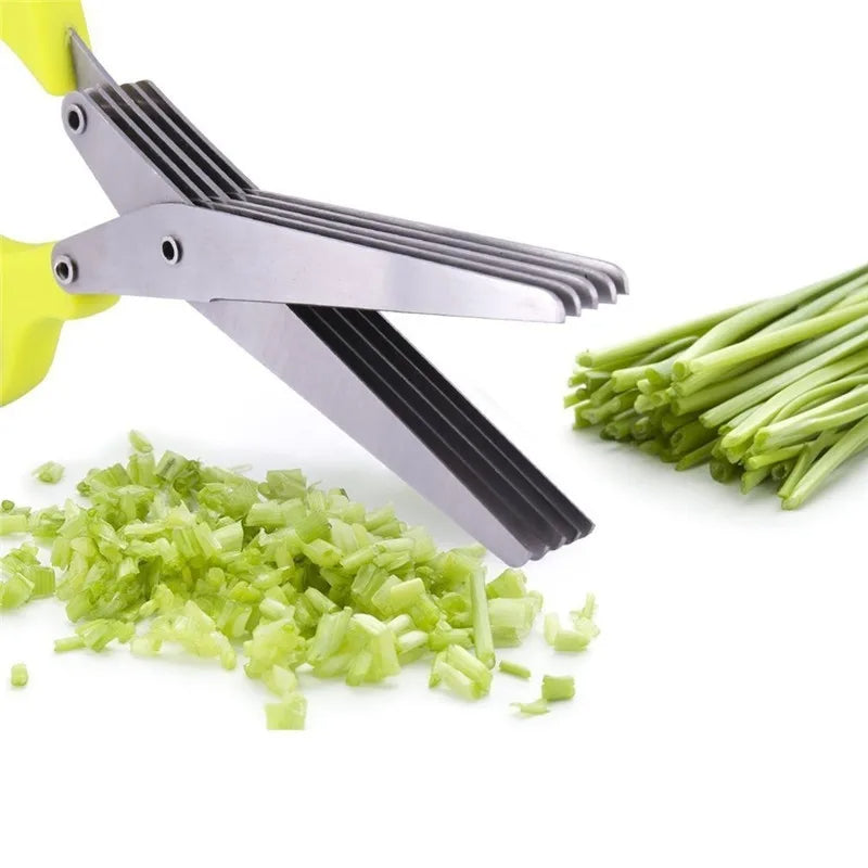 Multi-Blade Stainless Steel Herb Scissors
