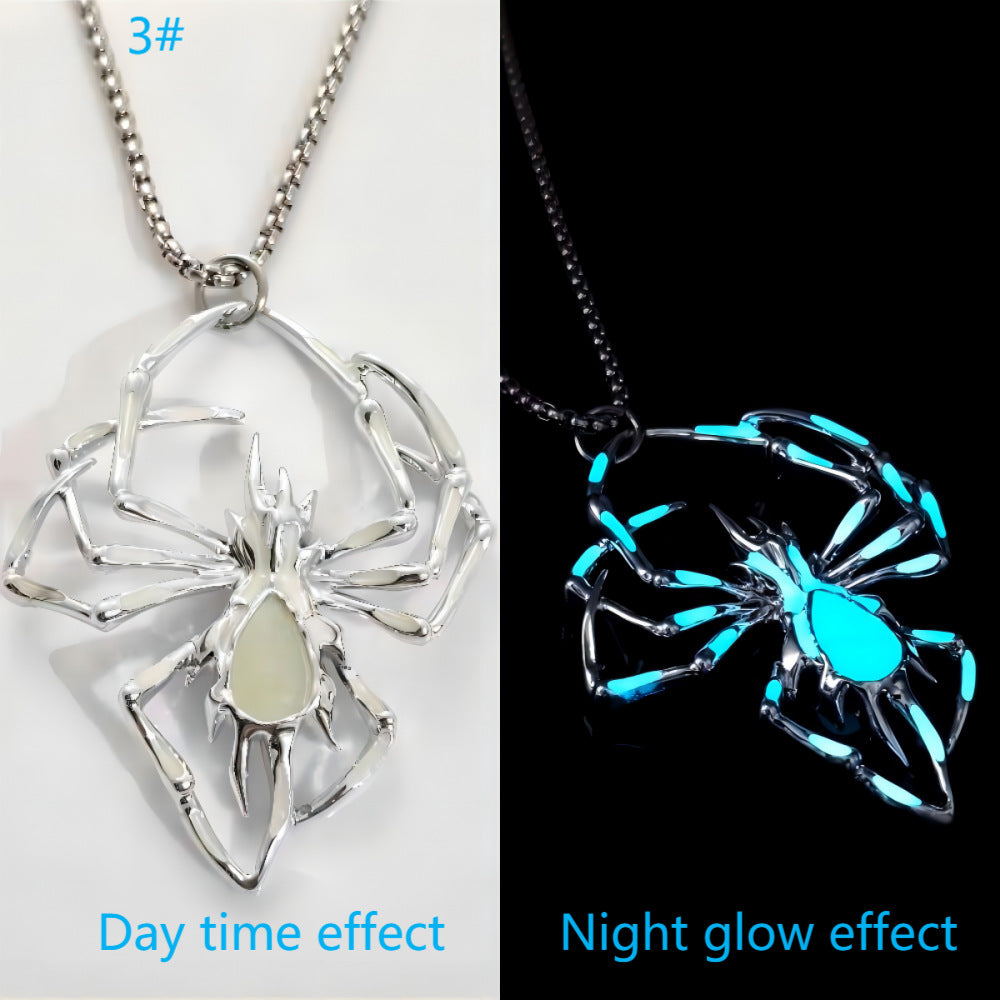 Glow-in-the-Dark Spider Pendant Necklace (photo 7)