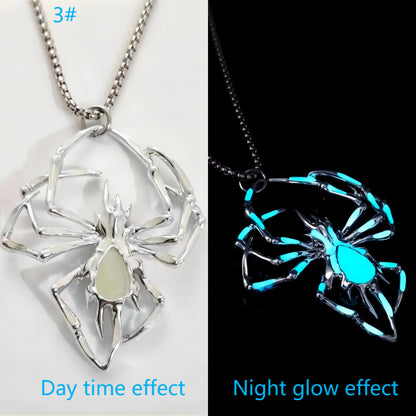 Glow-in-the-Dark Spider Pendant Necklace (photo 7)
