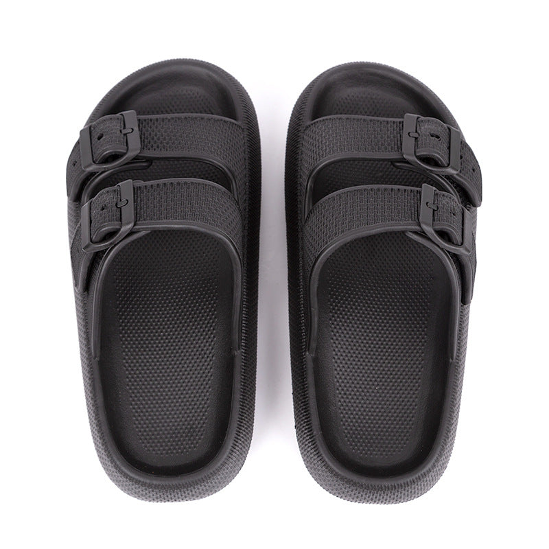 Platform Slide Sandals with Double Buckle, EVA (photo 19)