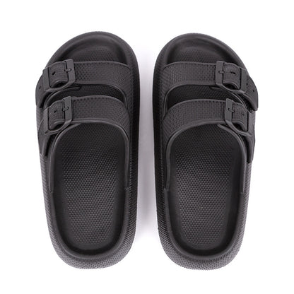 Platform Slide Sandals with Double Buckle, EVA (photo 19)