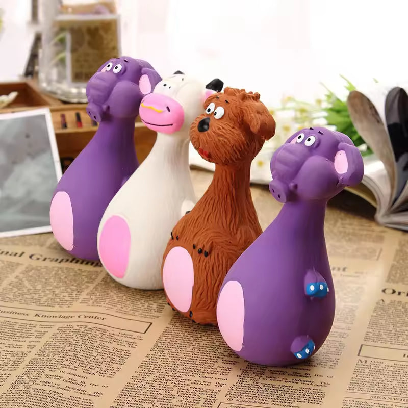 Latex Dog Chew Toys with Squeaker, 4 Pack (photo 6)